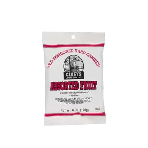 Claeys Old Fashioned Assorted Fruit Hard Candy 6 oz