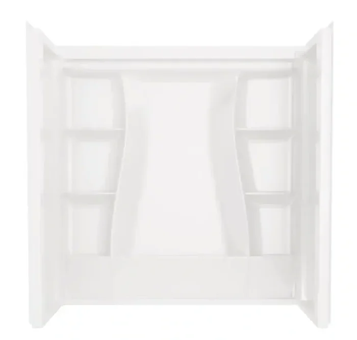 Classic 500 60 in. W x 61.25 in. H x 32 in. D 3-Piece Direct-to-Stud Alcove Tub Surrounds in High Gloss White