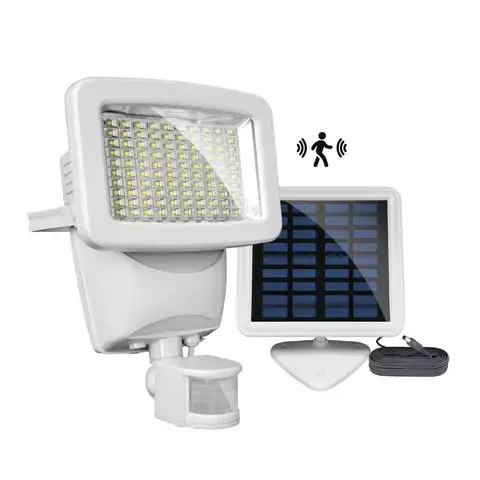 Classy Caps White Solar Powered 0.7 W LED Security Light 1 pk