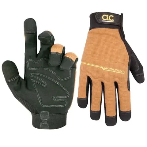 CLC Workright Men’s Indoor/Outdoor Gloves Black/Brown M 1 pk