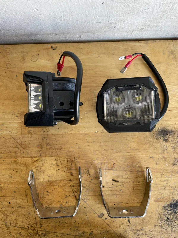 Clearance 3″ Side Shooter LED Pod Pair With Mounting Brackets And Wiring Harness