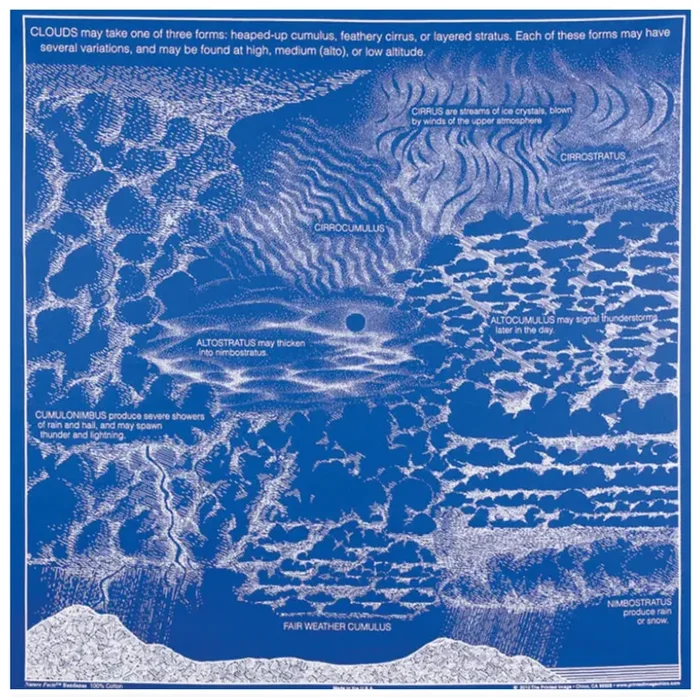 Clouds Bandanna (Royal Blue)