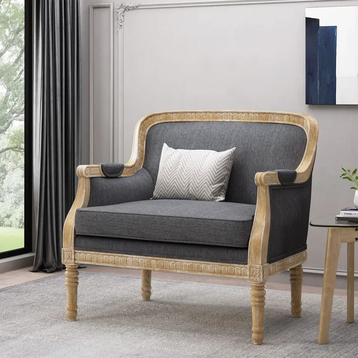 Club Chair Charcoal Fabric