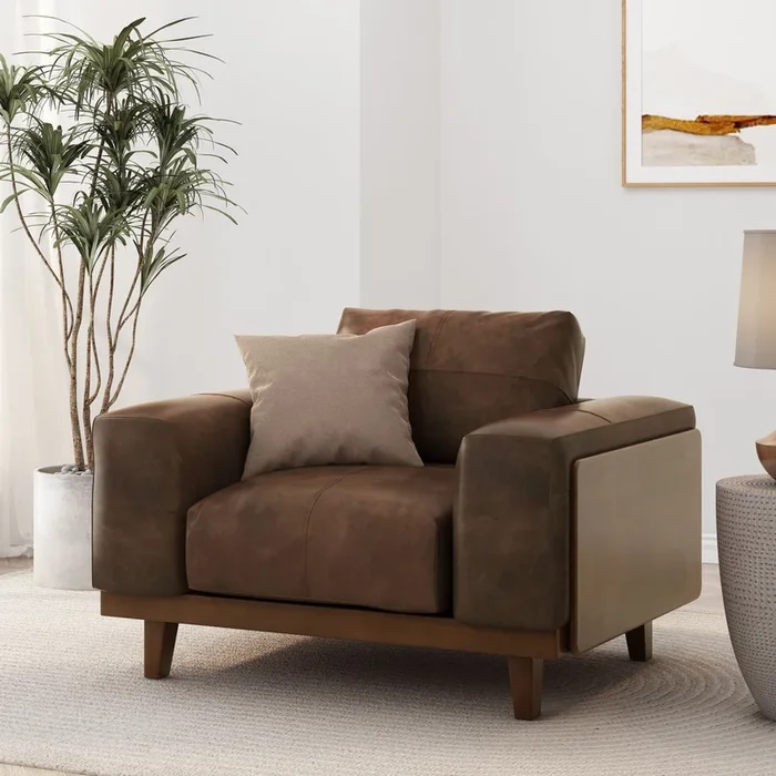 Club Chair Espresso Rubber Wood