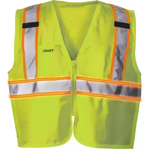 Coast Reflective Safety Vest with Reflective Stripe High Visibility Yellow S
