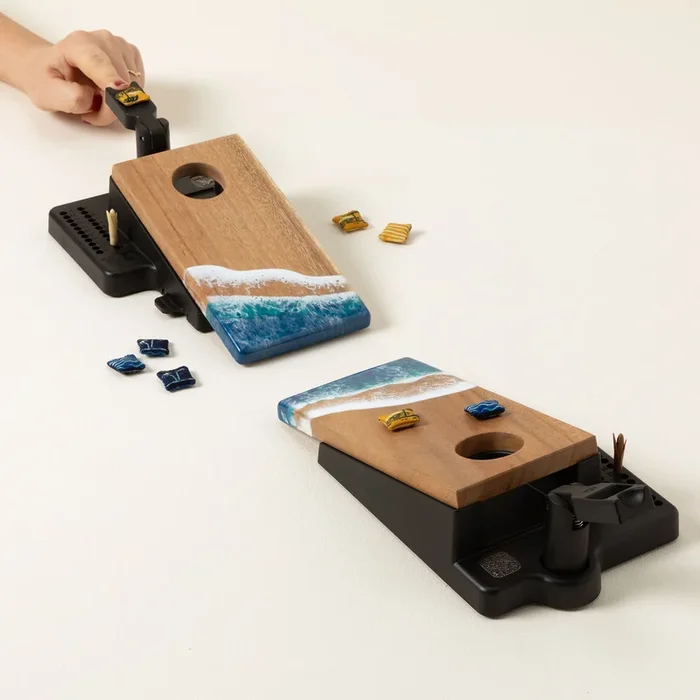 Coastal Mini Tabletop Cornhole Game Set