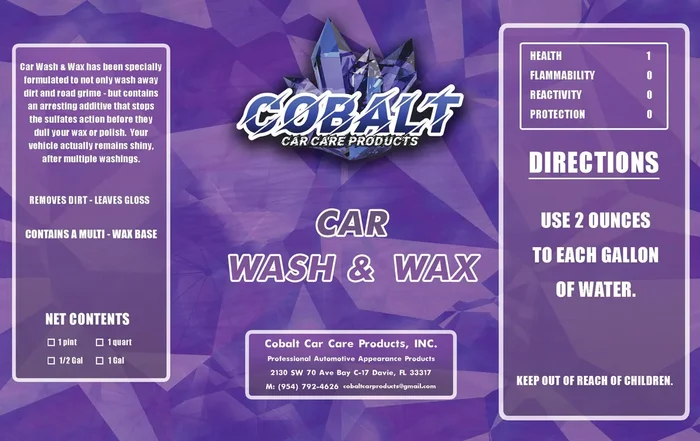Cobalt Car Care Products Car Wash & Wax