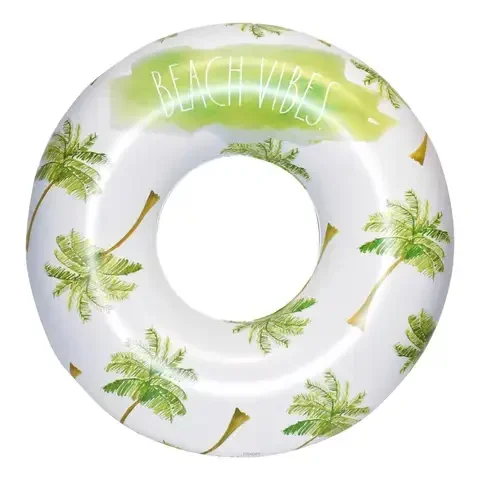 CocoNut Float Rae Dunn Multicolored Vinyl Inflatable Palm Tree Pool Float Tube