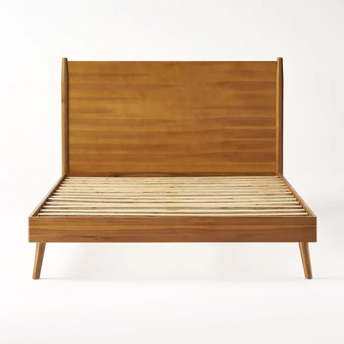 Cohron Solid Wood Platform Bed Cal King Bed California King Natural Acacia Wood