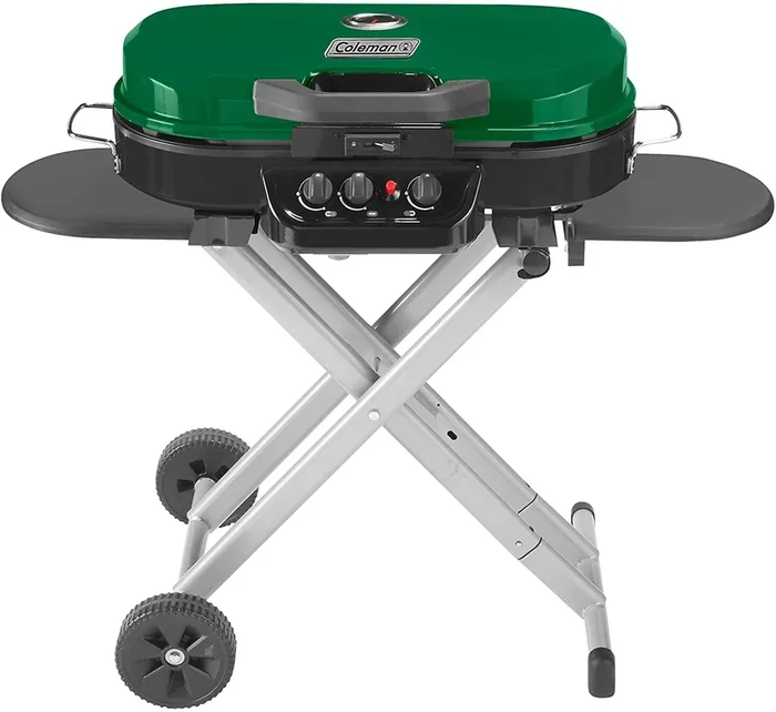 Coleman RoadTrip 285 Portable Stand-Up Propane Grill, Green