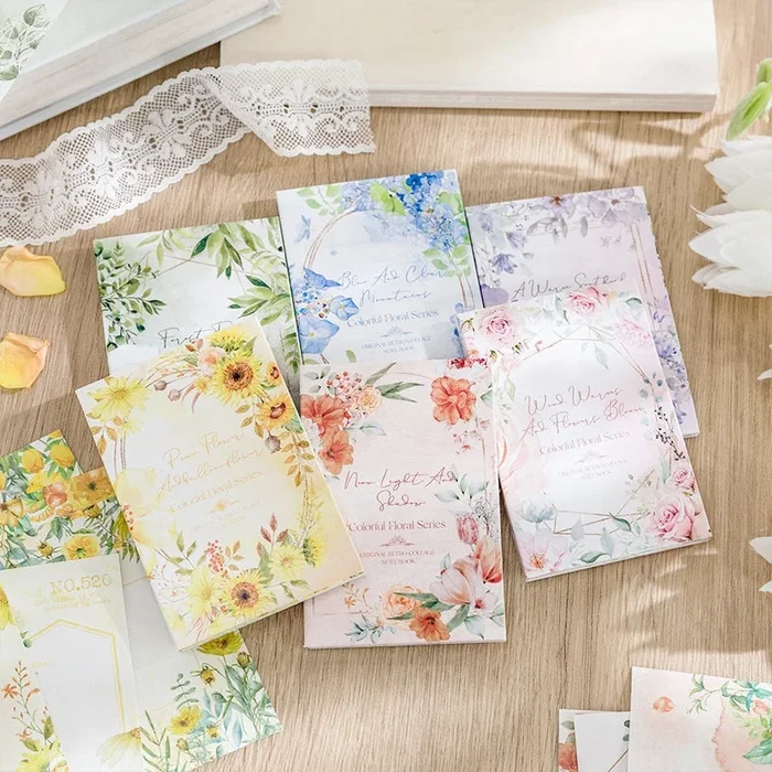 Colorful Flower Background Scrapbook Paper