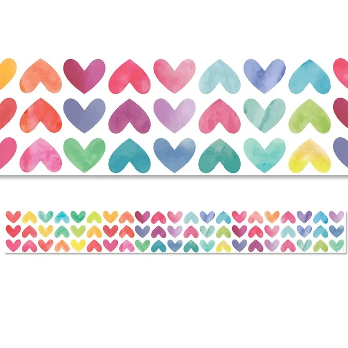 Colorful Hearts Border