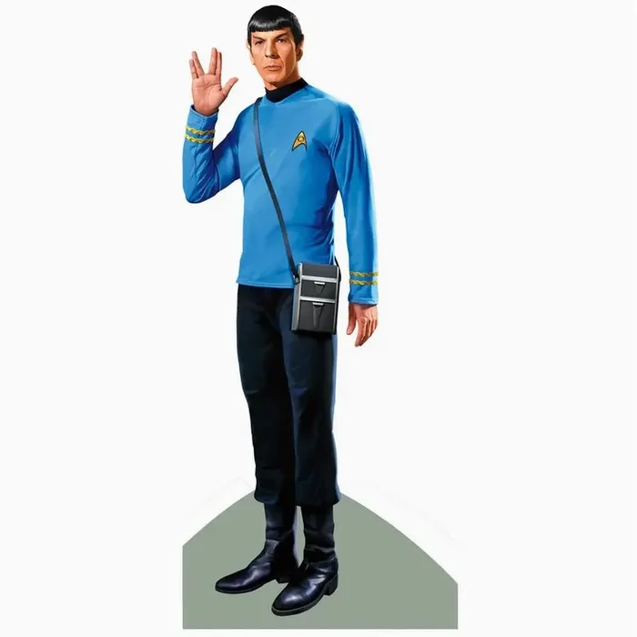 Commander Spock USS Enterprise Die Cut Star Trek Greeting Card w Stickers