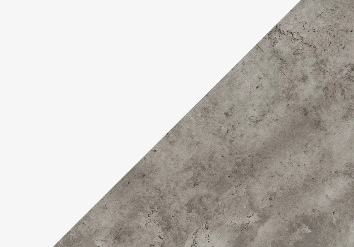 Computer Desk, Home Office, Laptop, Left, Right Set Up, Storage Drawers, 48″L, Work, White And Concrete Laminate, White Metal, Contemporary, Modern White Particle Board
