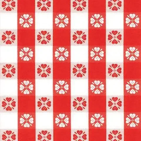 Con-Tact 15 yd L X 54 in. W Red/White Plaid Non-Adhesive Flannel Back Vinyl Tablecloth