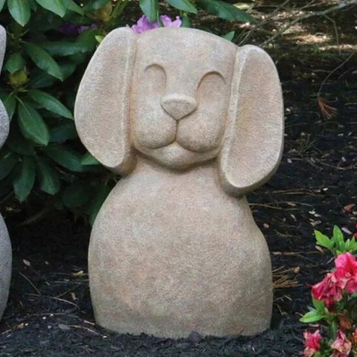 Contemporary Dog Concrete Garden Statue – Massarellis #7602