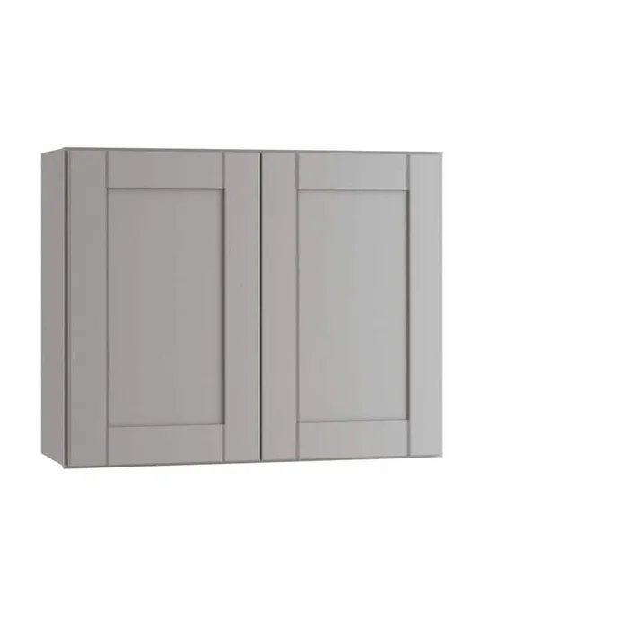 Contractor Express Cabinets Arlington Veiled Gray Plywood Shaker Stock Assembled Wall Kitchen Cabinet Soft Close 30 in W x 12 in D x 42 in H