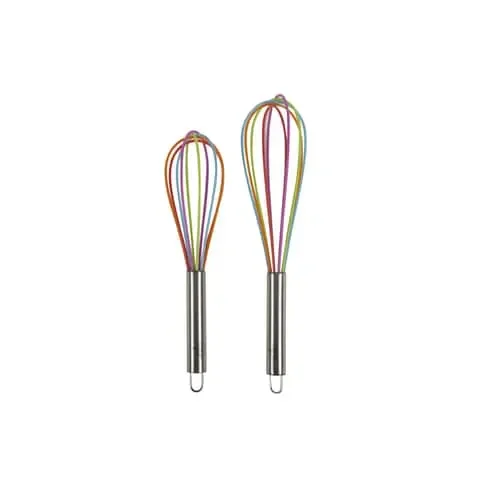 Core Kitchen Multi-Colored Silicone/Stainless Steel Whisk Set