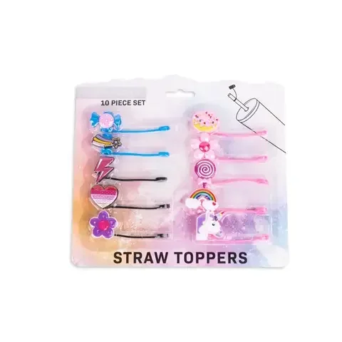Core Kitchen Rainbow Straw Topper Silicone 10 pk