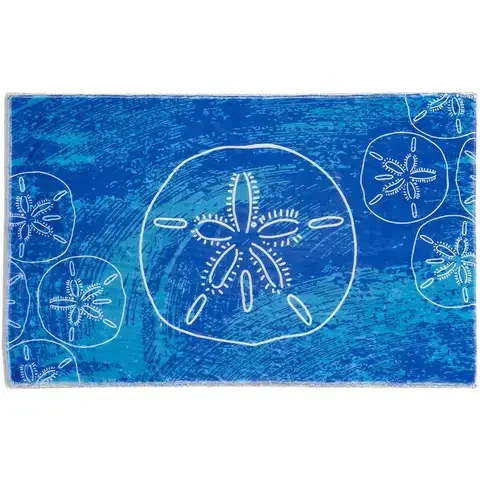 Cozy Living 21 in. W X 54 in. L Blue Sand dollar Dreams Polyester Accent Rug