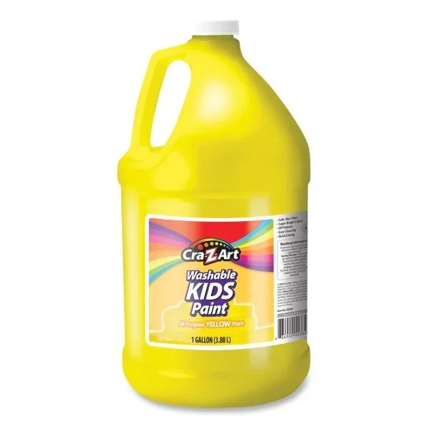 Cra-Z-Art Washable Kids Paint, Yellow, 1 Gal Bottle