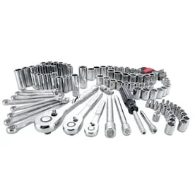 CRAFTSMAN 135-Piece Standard (SAE) and Metric Polished Chrome Mechanics Tool Set