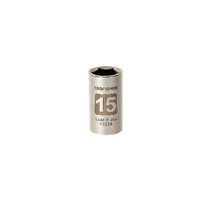 Craftsman 15 mm Metric 6 Point Standard Socket, 1/2 in. Drive