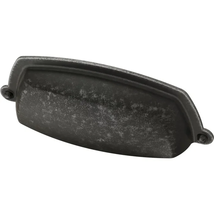 Craftsman 3 in. (76 mm) Distressed Iron Cup Drawer Pull