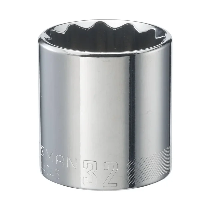 Craftsman 32mm Metric 12-Point Shallow Socket, 1/2-inch Drive