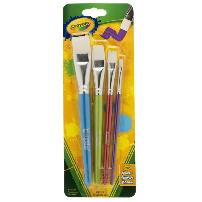 Crayola Big Paintbrush Set Flat 4Pk: Unleash Your Child’s Creativity!