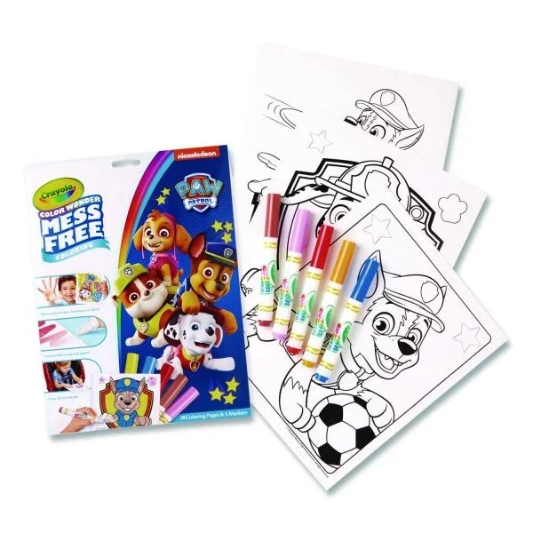Crayola Nickelodeon Paw Patrol Color Wonder Kit, Includes Five Markers, Ages 3 And Up, 18 Pages
