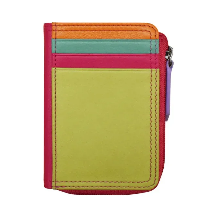 Credit Card Holder Vertical Split Citrus Leather RFID Blocking 7411