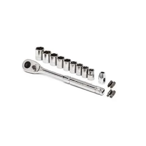 Crescent 3/8 in. X 3/8 in. drive Metric 6 Point Mechanic’s Tool Set 15 pc