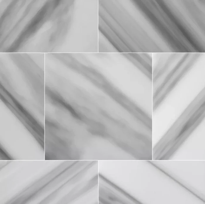 Cristallo White Honed Marble Tile