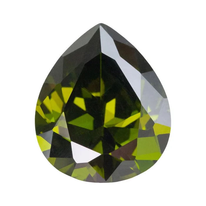 Cubic Zirconia – Olivine – Pear