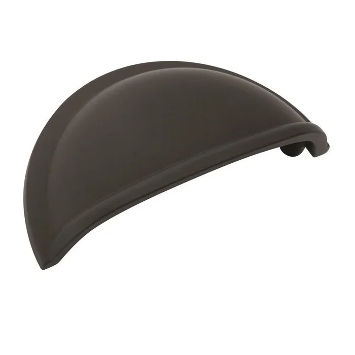 Cup Pulls 3 in. (76 mm) Center-to-Center Flat Black Cabinet Cup Pull (10-Pack)