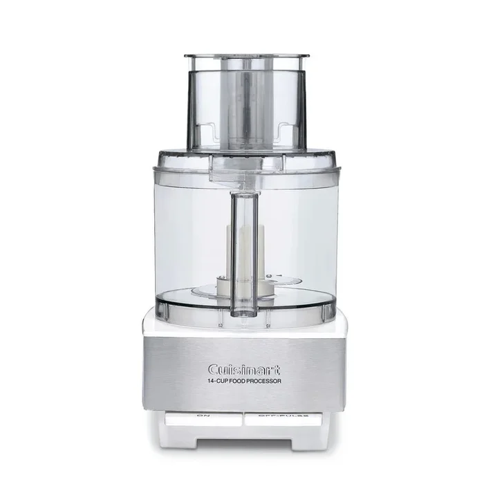 Custom 14-Cup 2-Speed White Stainless Steel Food Processor with Pulse Control