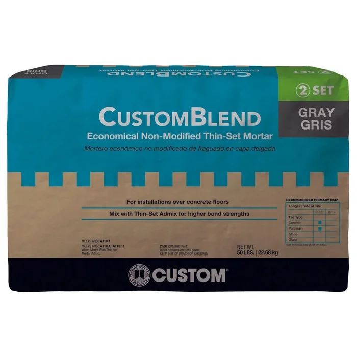 Custom Building Products Gray Thin-Set Mortar 50 lb