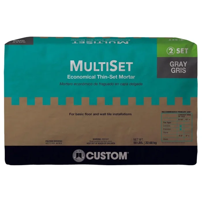 Custom Building Products MultiSet Gray Thin-Set Mortar 50 lb