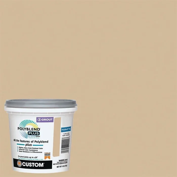 Custom Building Products Polyblend Plus #122 Linen 1 lb. Unsanded Grout