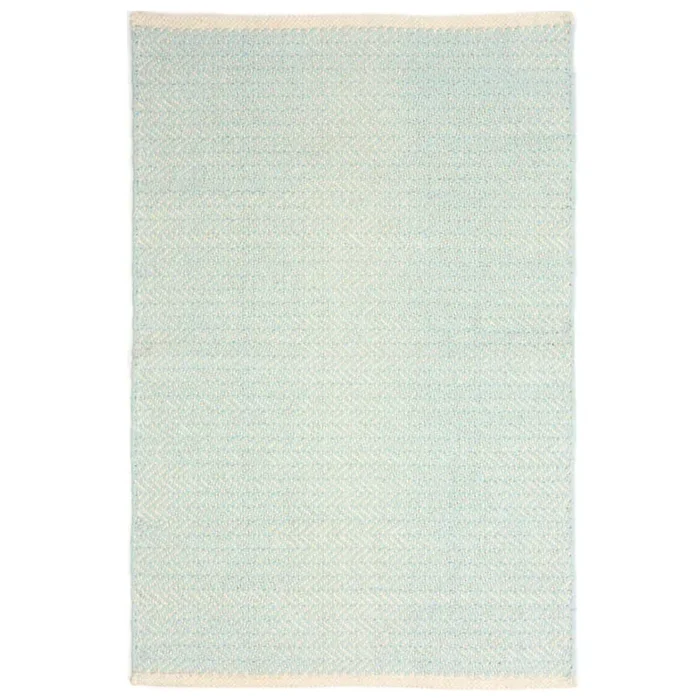 Dash & Albert – Herringbone Sky Woven Cotton Rug 2×3