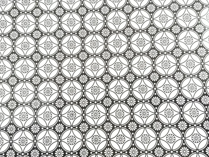 Decal Repeating Flower PTFW-Black