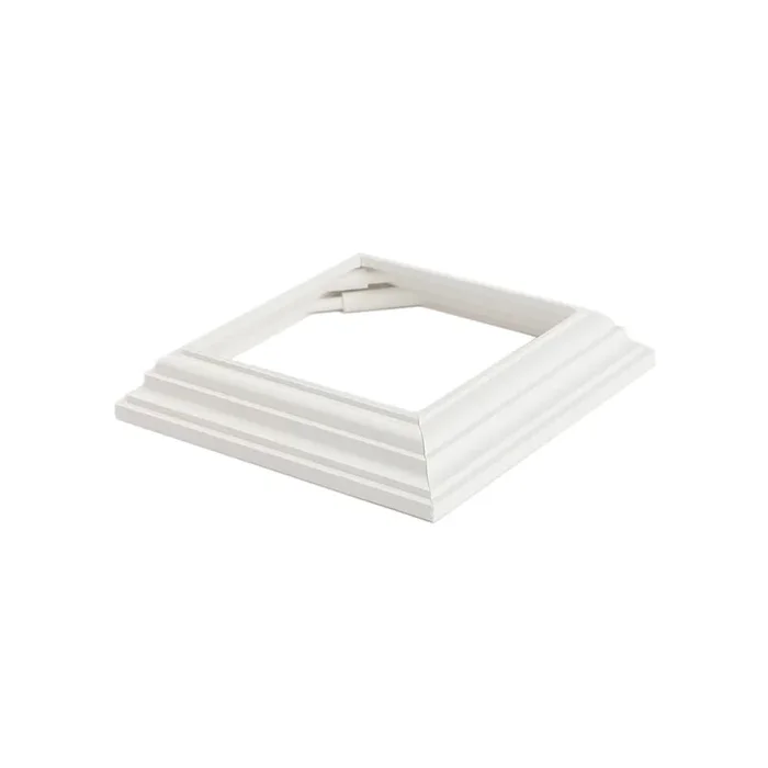 Deckorators 4-in x 4-in White Composite Deck Post Base Trim