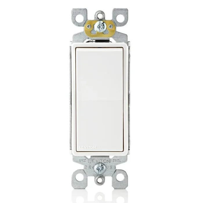 Decora 15 Amp Single-Pole AC Quiet Switch, 4-Pack, White