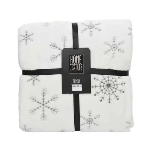 Decoris Snowflake Blanket 1 pk