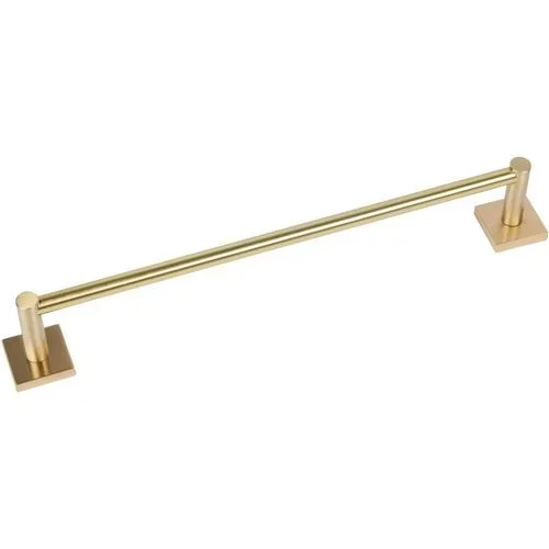 Delaney Hardware 1100 Series 24-in Satin Brass Wall Mount Single Towel Bar