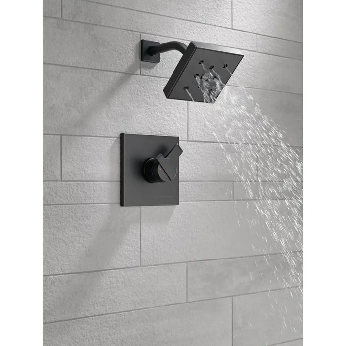 Delta Ara Matte Black 1-Handle Shower Faucet