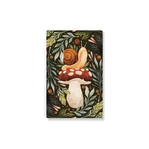Denik 5 in. W X 8 in. L Multicolored Snail and Mushroom Layflat Notebook