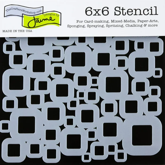 Design Stencil – Retro Squares