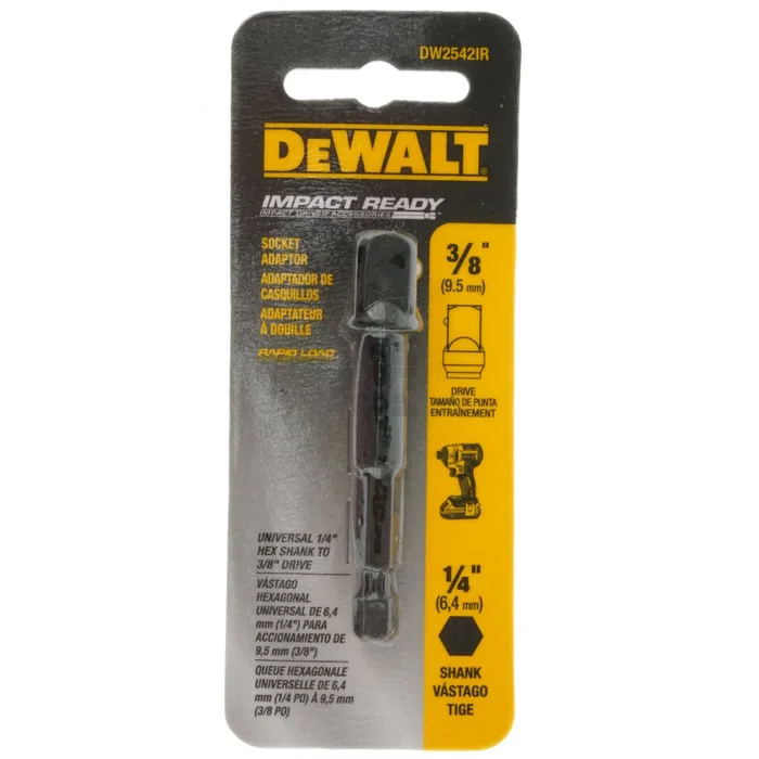 Dewalt DW2542IR 1/4″ Hex Shank to 3/8″ Square Impact Socket Adapter
